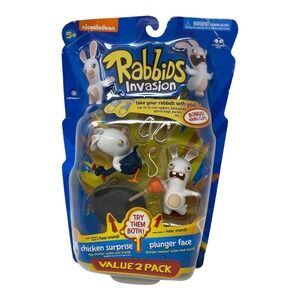 Rabbids Invasion Value 2 Pack Chicken Surprise Plunger Face Action Figures NEW